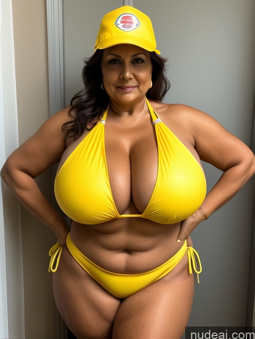 related ai porn images free for Milf One Busty Huge Boobs Thick Tanned Skin 70s Indian Front View Microkini Thong Construction Worker Halloween