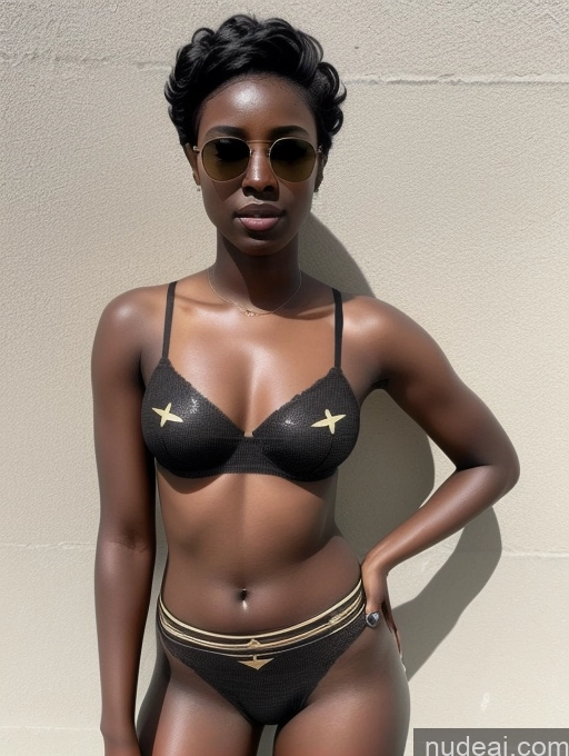 related ai porn images free for Woman Sunglasses Beautiful 18 Dark Skin Black Hair Pixie African Front Facing Full Body Concept Painted Clothes (Bodypaint)