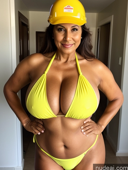 related ai porn images free for Milf One Busty Huge Boobs Thick Tanned Skin Front View Microkini Thong Indian Construction Worker 60s Maid