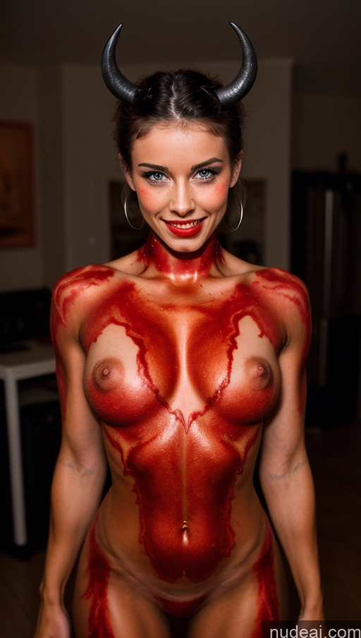 related ai porn images free for Model Perfect Boobs Beautiful Lipstick Muscular Abs 18 Happy Russian Bodypaint Devil Hell Biting Lip Hair Bun Tattoos