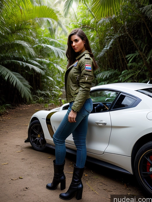 related ai porn images free for Woman One Perfect Body Perfect Boobs Brunette Thai Fairer Skin Long Legs Race Driver Jungle Boots Jacket Jeans Military Side View