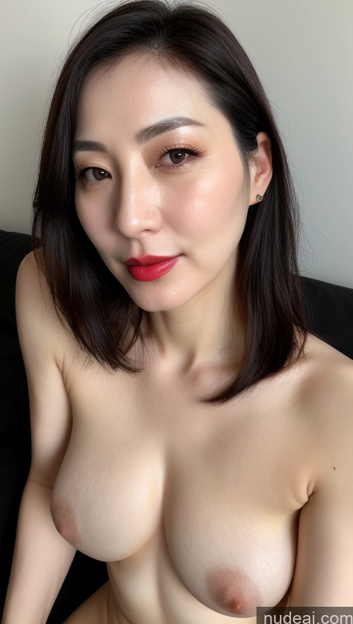 related ai porn images free for One Beautiful Fairer Skin Black Hair Close-up View Small Tits 40s Thick Woman Korean Lipstick