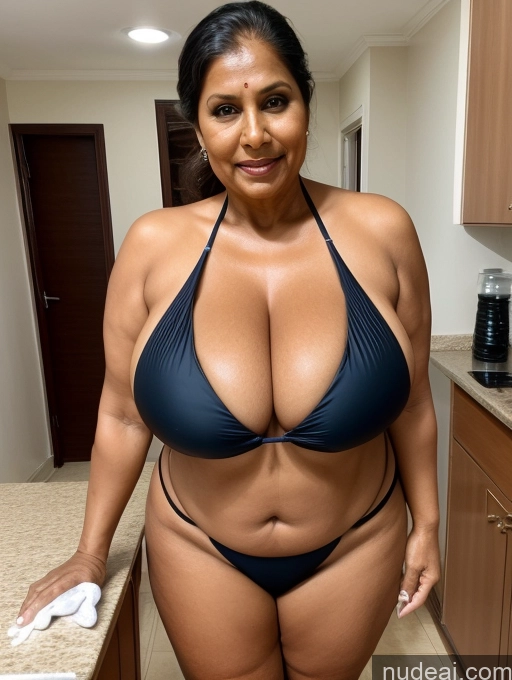 related ai porn images free for Milf One Busty Huge Boobs Thick Tanned Skin Front View Microkini Thong 60s Indian Maid