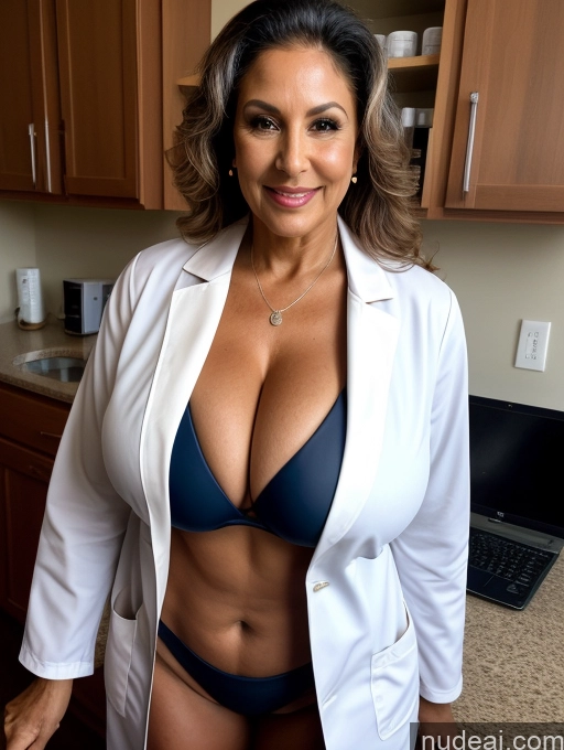 related ai porn images free for Milf One Busty Huge Boobs Thick Tanned Skin Latina Front View Microkini Thong 70s Vampire Lab Coat Doctor