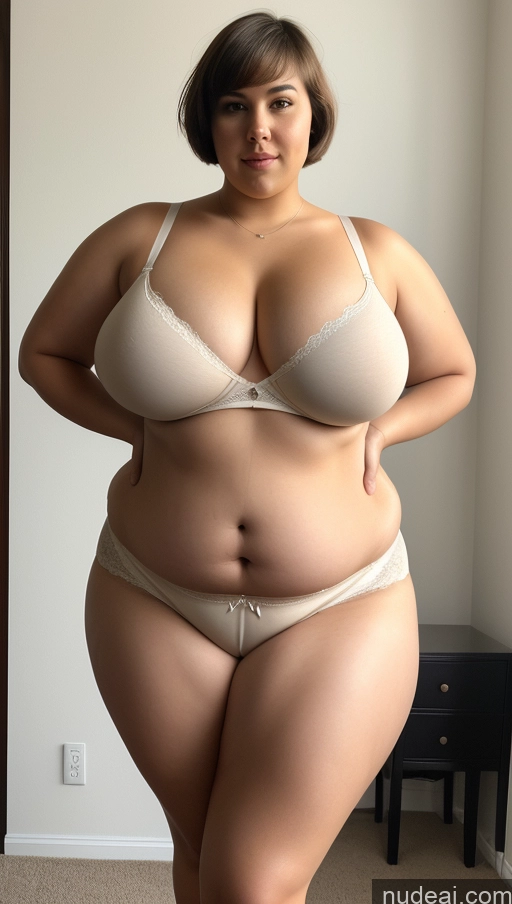 related ai porn images free for Woman One Huge Boobs Beautiful Big Ass Thick Chubby Fat Big Hips Pubic Hair Short Hair White Front View Shirt Thong Underwear
