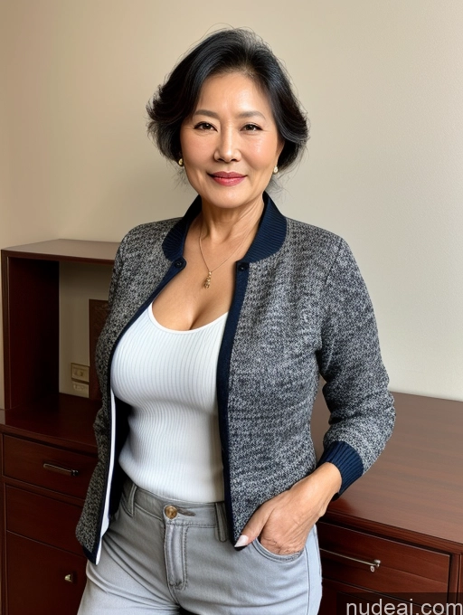 related ai porn images free for Milf Perfect Boobs Beautiful 70s Chinese Blouse Casual Jacket Professor Secretary Shirt Stylish Sweater Cleavage Detailed