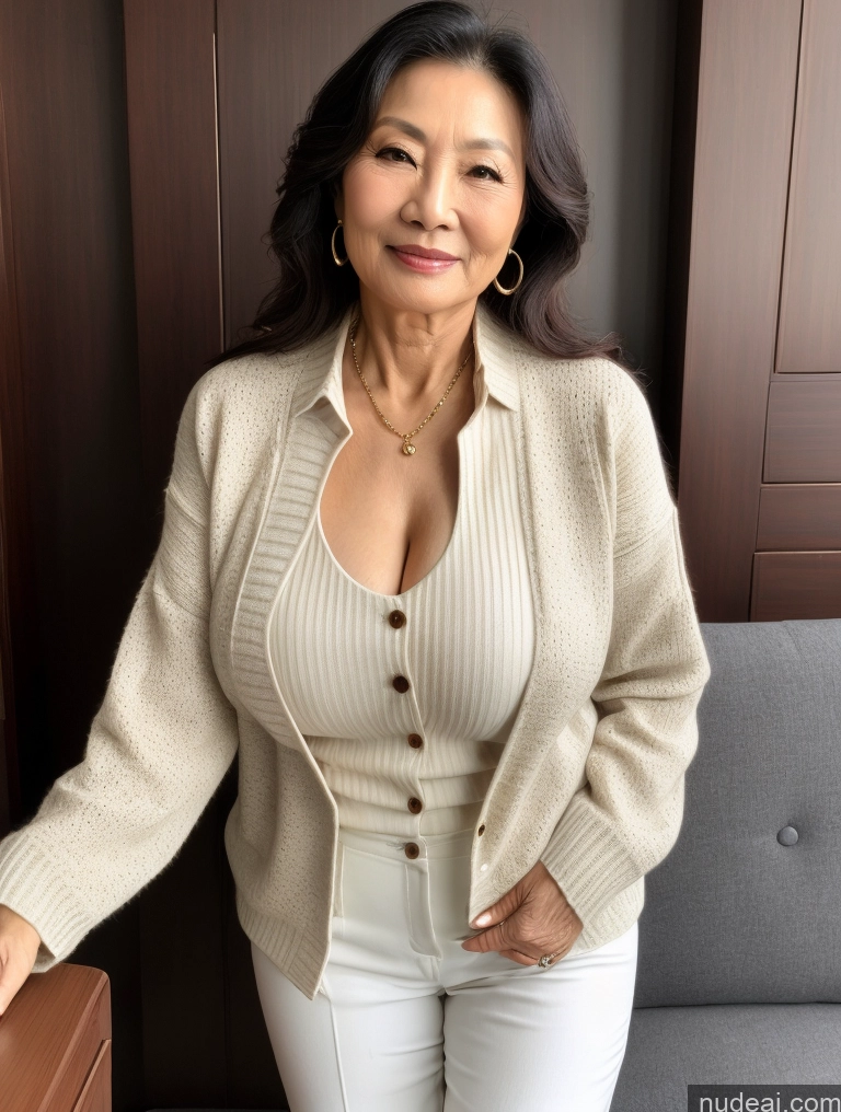 related ai porn images free for Milf Perfect Boobs Beautiful 70s Chinese Blouse Casual Jacket Professor Secretary Shirt Stylish Sweater Cleavage Detailed