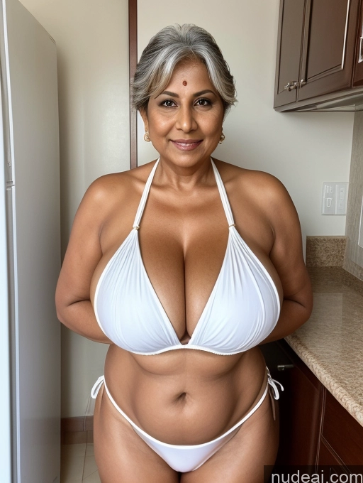related ai porn images free for Milf One Busty Huge Boobs Thick Tanned Skin 60s Indian Front View Maid Microkini Thong