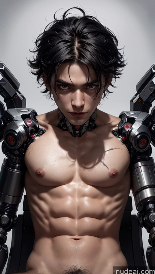 related ai porn images free for Close-up View Cyborg Black Hair Messy