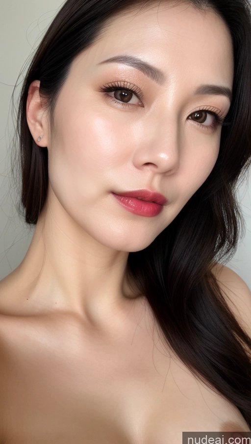 related ai porn images free for Woman One Beautiful Lipstick Fairer Skin 40s Black Hair Korean Close-up View Perfect Boobs