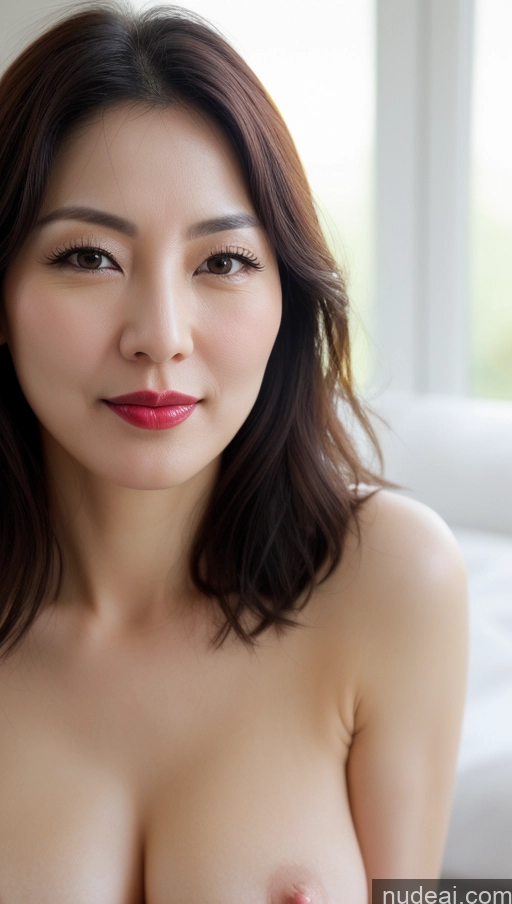related ai porn images free for Woman One Beautiful Lipstick Fairer Skin 40s Black Hair Korean Close-up View Perfect Boobs