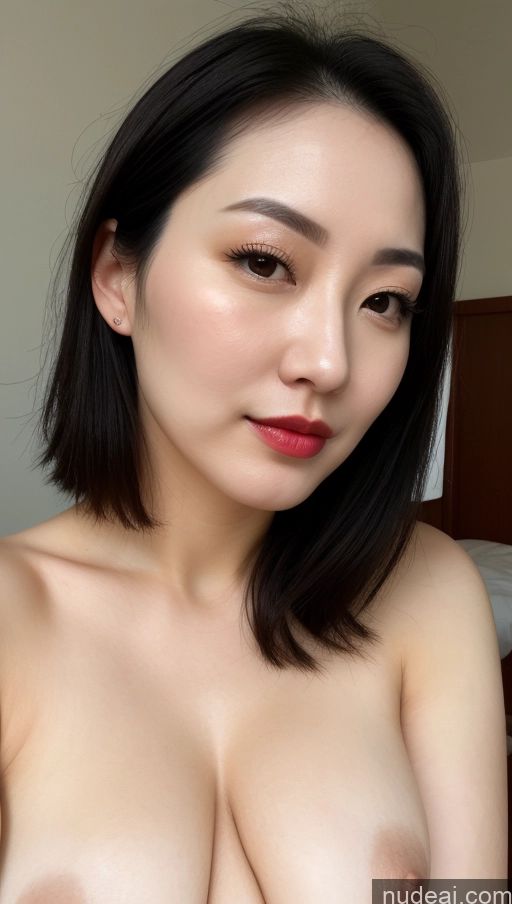 related ai porn images free for Woman One Small Tits Beautiful Lipstick Thick Fairer Skin Black Hair Slicked Korean Close-up View 30s