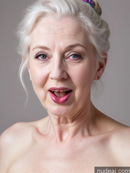 related ai porn images free for 70s Fairer Skin Hair Bun White Hair Ahegao