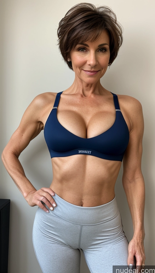 related ai porn images free for Milf One Skinny Perfect Body Brunette Pixie Front View Cleavage Detailed Sports Bra