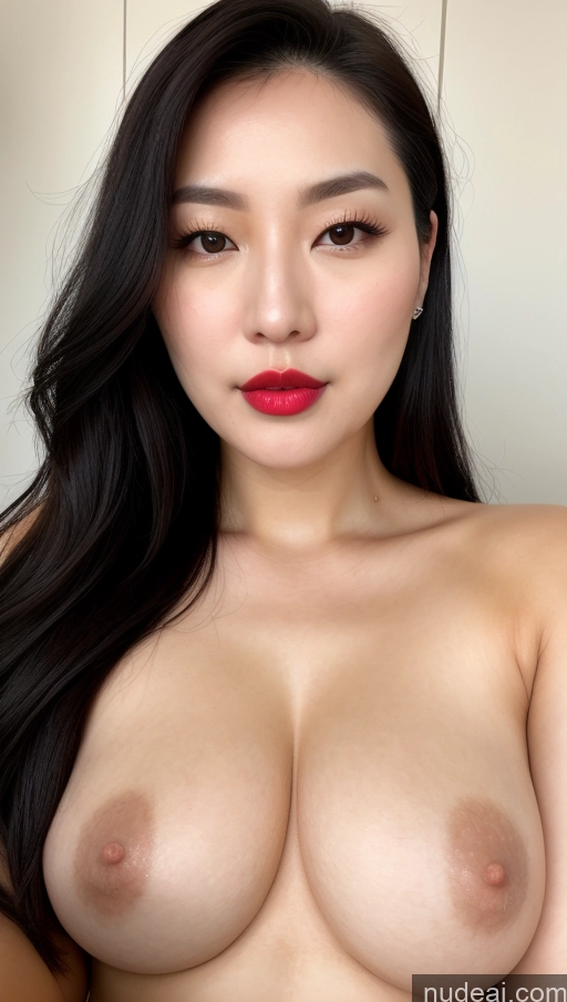 related ai porn images free for One Beautiful Lipstick Fairer Skin Black Hair Korean Close-up View 30s Perfect Boobs Model Chubby