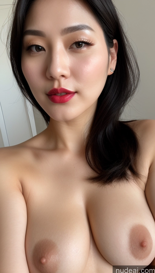 related ai porn images free for One Beautiful Lipstick Fairer Skin Black Hair Korean Close-up View 30s Perfect Boobs Model Chubby