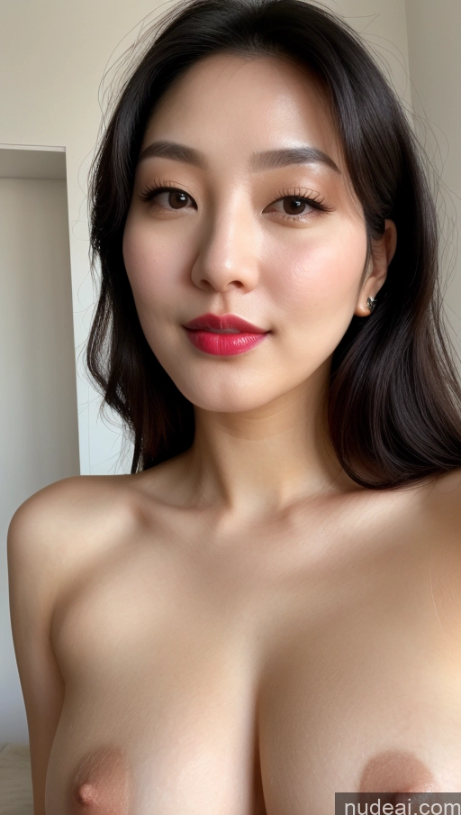 related ai porn images free for One Beautiful Lipstick Fairer Skin Black Hair Korean Close-up View 30s Perfect Boobs Model Chubby