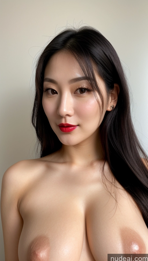 related ai porn images free for One Beautiful Lipstick Fairer Skin Black Hair Korean Close-up View 30s Perfect Boobs Model Chubby