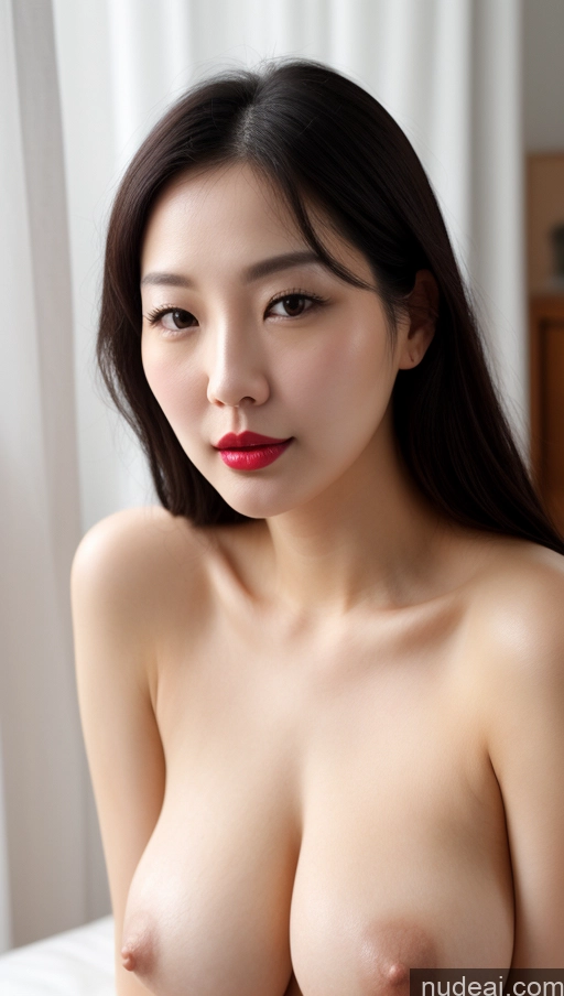 related ai porn images free for One Beautiful Lipstick Fairer Skin Black Hair Korean Close-up View 30s Perfect Boobs Model Chubby
