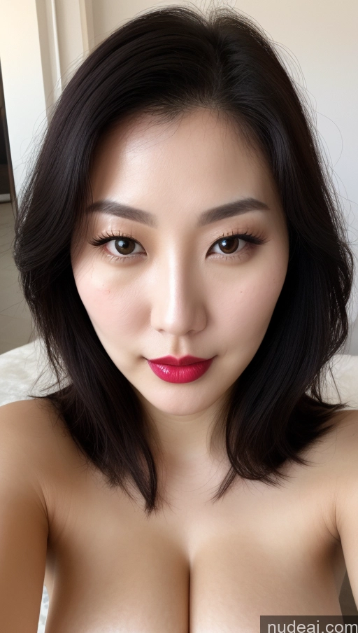 related ai porn images free for One Beautiful Lipstick Fairer Skin Black Hair Korean Close-up View 30s Perfect Boobs Model Chubby