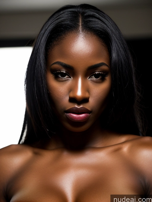 related ai porn images free for Woman Perfect Boobs Muscular Abs Long Hair Dark Skin 20s Pouting Lips Black Hair African Nude Dark Lighting Alternative Detailed Oiled Body Tanned Skin