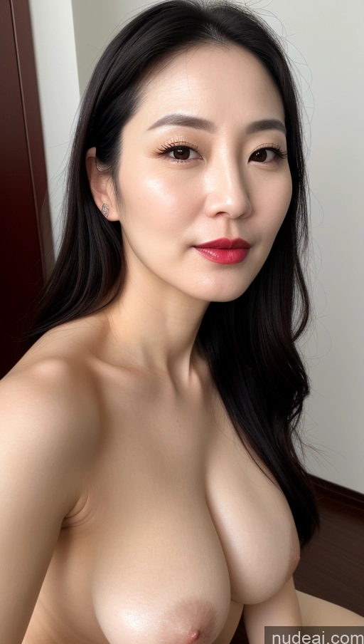 related ai porn images free for One Perfect Boobs Beautiful Lipstick Fairer Skin Black Hair Korean Close-up View Slicked 40s Woman
