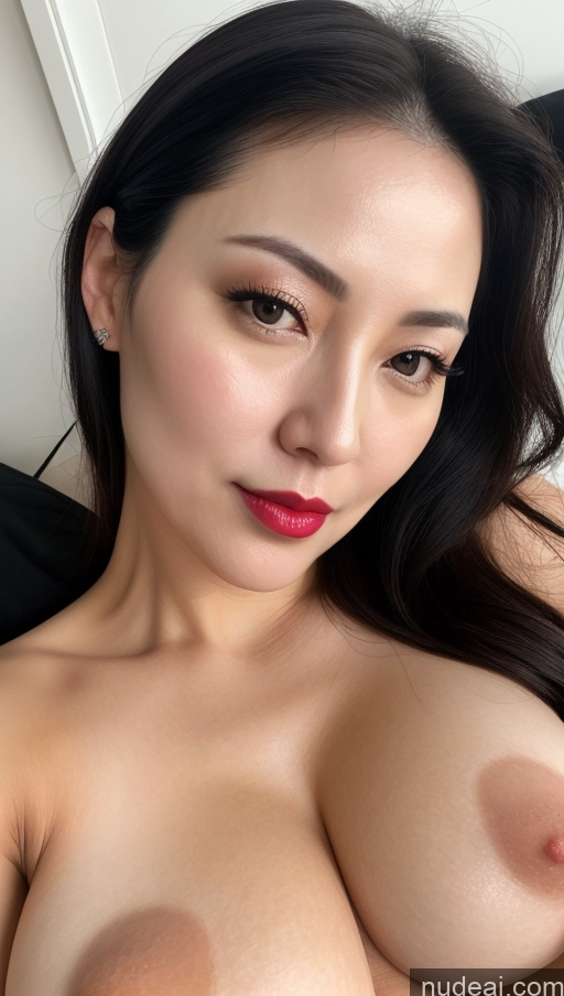 related ai porn images free for One Perfect Boobs Beautiful Lipstick Fairer Skin Black Hair Korean Close-up View Slicked 40s Woman Busty