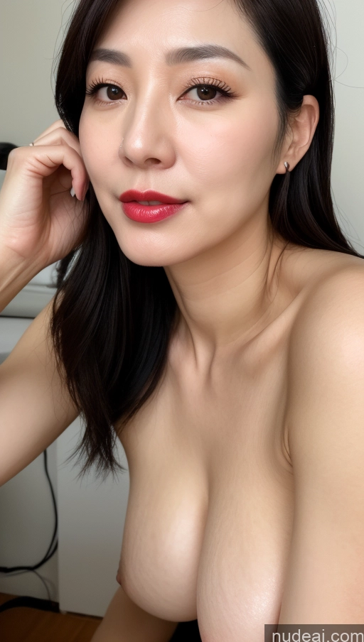 related ai porn images free for One Perfect Boobs Beautiful Lipstick Fairer Skin Black Hair Korean Close-up View 40s Woman