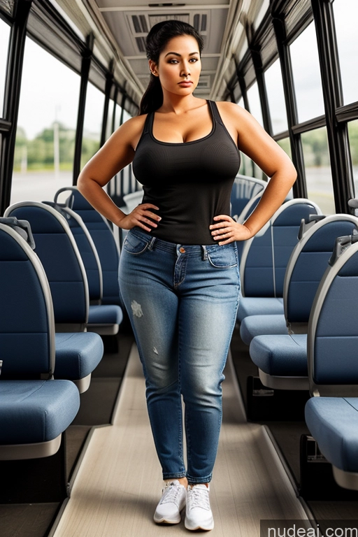 related ai porn images free for Casual One Black Hair Brazilian Front View Big Hips Short Chubby 18 Serious 3d Bus Jeans Tank Top Milf Busty Ponytail