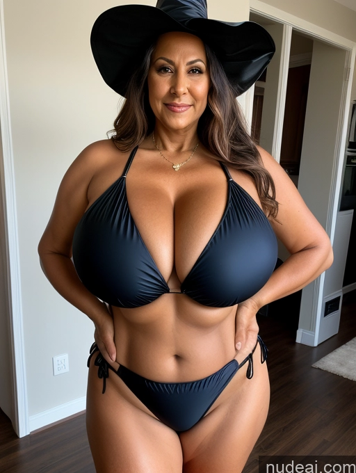related ai porn images free for Milf One Busty Huge Boobs Thick Tanned Skin Front View Microkini Thong 70s Persian Lumberjack Witch