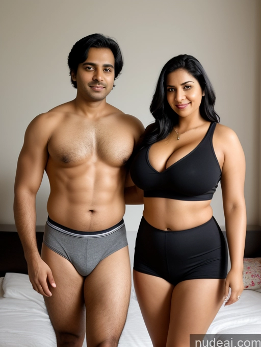 related ai porn images free for Woman + Man Two Busty 20s Black Hair Indian Bedroom Crop Top Cleavage