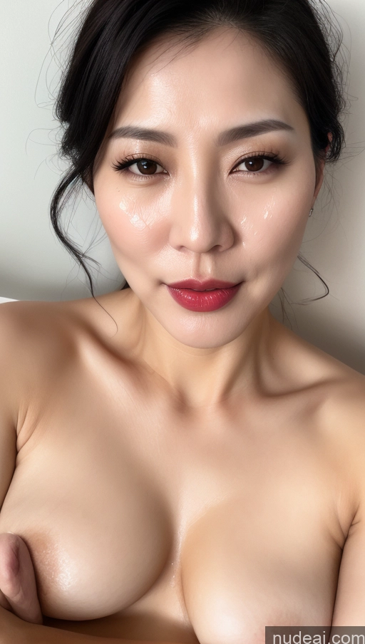 related ai porn images free for One Perfect Boobs Beautiful Lipstick Fairer Skin Black Hair Korean Woman 40s Close-up View Cumshot