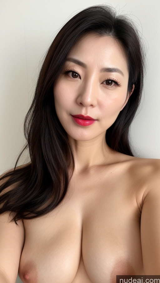 related ai porn images free for One Perfect Boobs Beautiful Lipstick Fairer Skin Black Hair Korean Woman 40s Close-up View