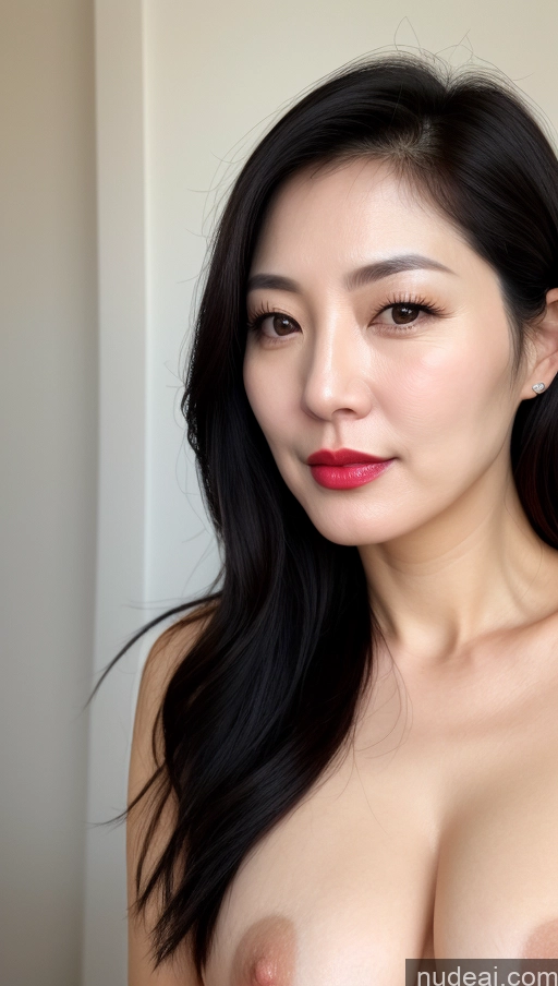related ai porn images free for One Perfect Boobs Beautiful Lipstick Fairer Skin Black Hair Korean Woman 40s Close-up View