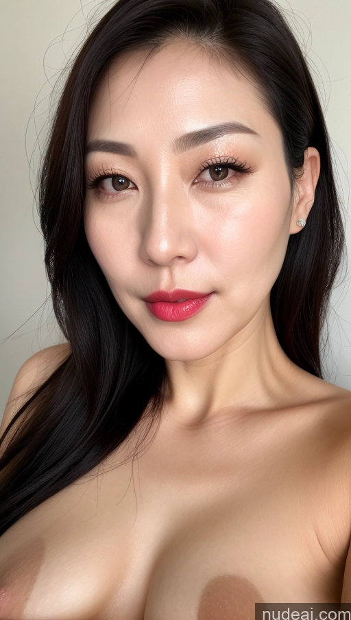 related ai porn images free for One Perfect Boobs Beautiful Lipstick Fairer Skin Black Hair Korean Woman 40s Close-up View