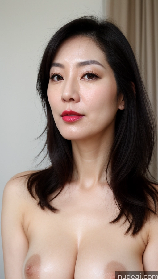 related ai porn images free for Woman One Perfect Boobs Beautiful Lipstick Fairer Skin 40s Black Hair Korean Close-up View