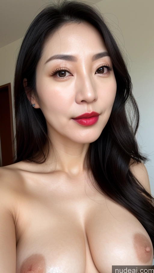 related ai porn images free for Woman One Perfect Boobs Beautiful Lipstick Fairer Skin 40s Black Hair Korean Close-up View