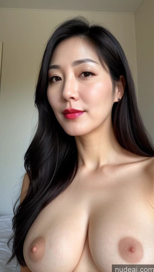 related ai porn images free for Woman One Perfect Boobs Beautiful Lipstick Fairer Skin 40s Black Hair Korean Close-up View