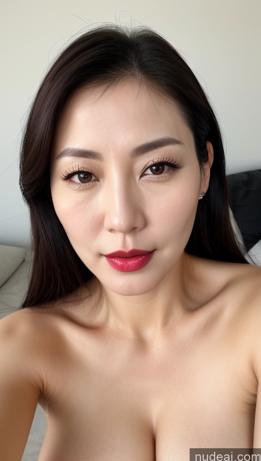 related ai porn images free for Woman One Perfect Boobs Beautiful Lipstick Fairer Skin 40s Black Hair Korean Close-up View