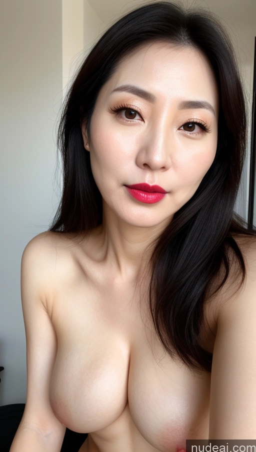 related ai porn images free for Woman One Perfect Boobs Beautiful Lipstick Fairer Skin 40s Black Hair Korean Close-up View