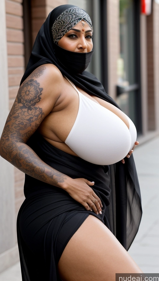 related ai porn images free for Busty Huge Boobs Beautiful Tattoos Muscular Big Ass Thick Big Hips Tall Long Hair Dark Skin 60s Seductive Eating Niqab Sari Cleavage Detailed Sexy Face Milf Black Hair Street Indian Close-up View