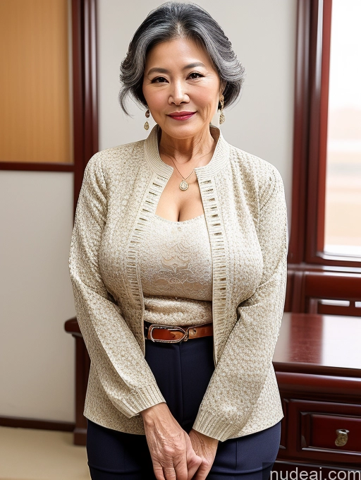 related ai porn images free for Milf Perfect Boobs Beautiful 70s Chinese Blouse Casual Jacket Professor Stylish Sweater Cleavage Detailed