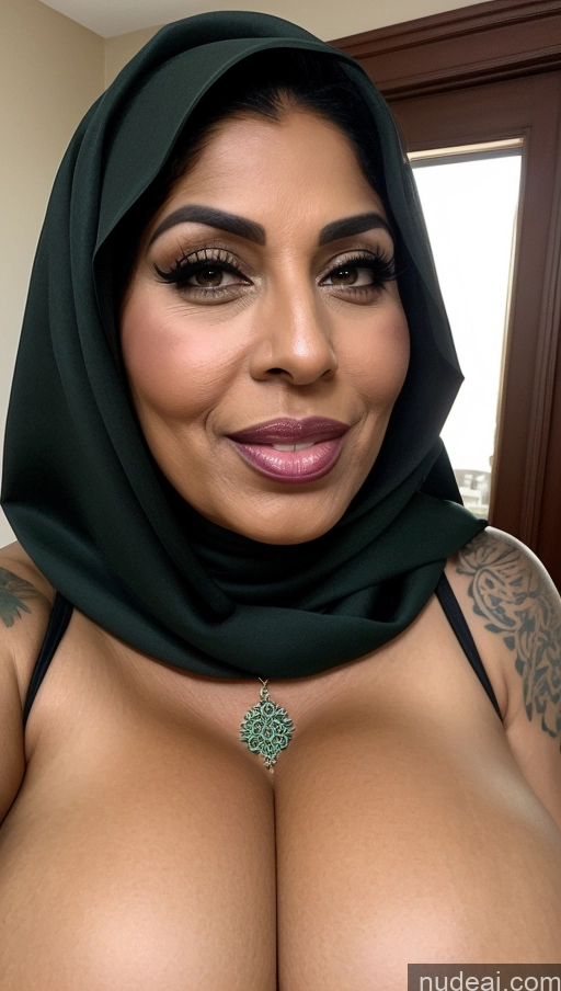 related ai porn images free for Milf Busty Huge Boobs Beautiful Tattoos Muscular Big Ass Thick Big Hips Tall Long Hair Dark Skin 60s Seductive Arabic Close-up View Eating Niqab Sari Cleavage Detailed Sexy Face Hell Green Hair