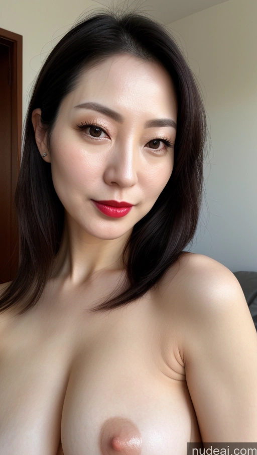 related ai porn images free for Woman One Beautiful Lipstick Fairer Skin 40s Black Hair Korean Close-up View Small Tits Perfect Boobs