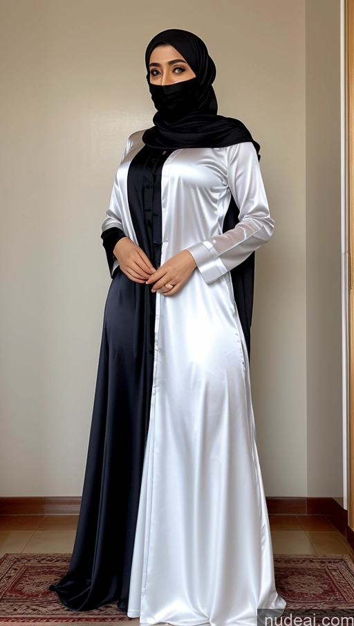 related ai porn images free for Woman 30s Arabic Front View One Bathroom Cumshot Teacher Satin Shirt Niqab Long Skirt Transparent