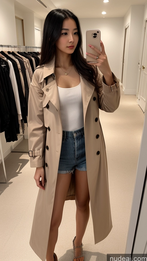 related ai porn images free for Woman One Beautiful Small Ass Small Tits 18 Black Hair Long Hair Chinese Mall 90s Nude Trench Coat Stylish Blouse