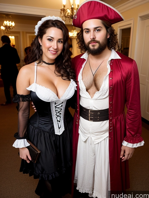 related ai porn images free for Woman + Man Several Busty Big Ass Chubby Big Hips Fairer Skin 30s Brunette Messy White Film Photo Party Dress Cosplay Pirate Victorian Cleavage Transparent Dark Lighting Detailed