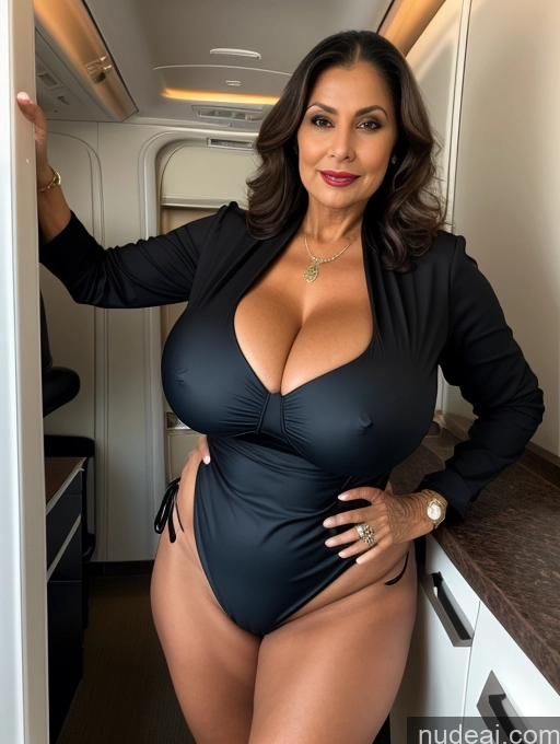 related ai porn images free for Milf One Busty Huge Boobs Thick Tanned Skin Front View Microkini Thong Indian 80s Flight Attendant Vampire