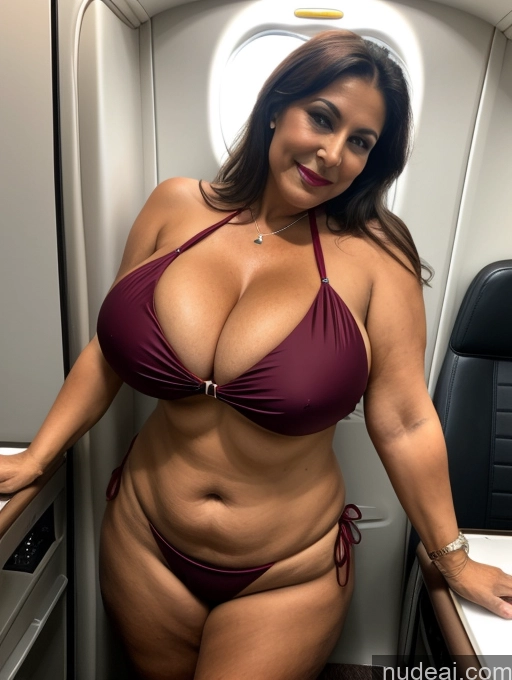 related ai porn images free for Milf One Busty Huge Boobs Thick Tanned Skin Front View Microkini Thong Indian 80s Flight Attendant Vampire
