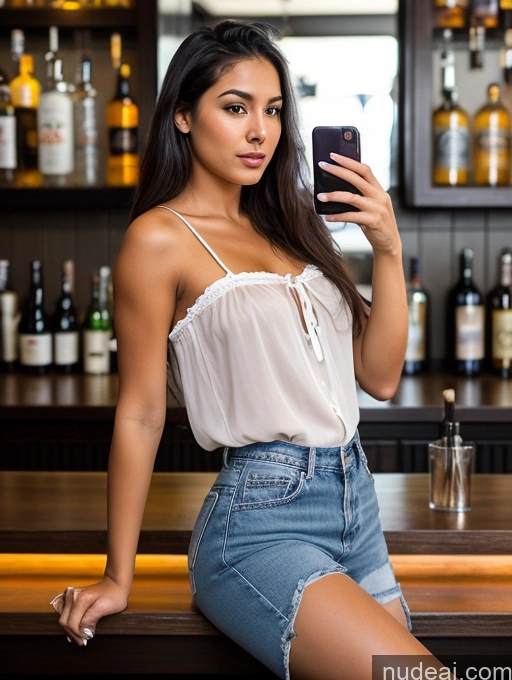 related ai porn images free for Woman Small Tits Big Ass 18 Black Hair Long Hair Brazilian Mirror Selfie Bar Front View Blouse Chemise Casual Hip Hop Jeans Several